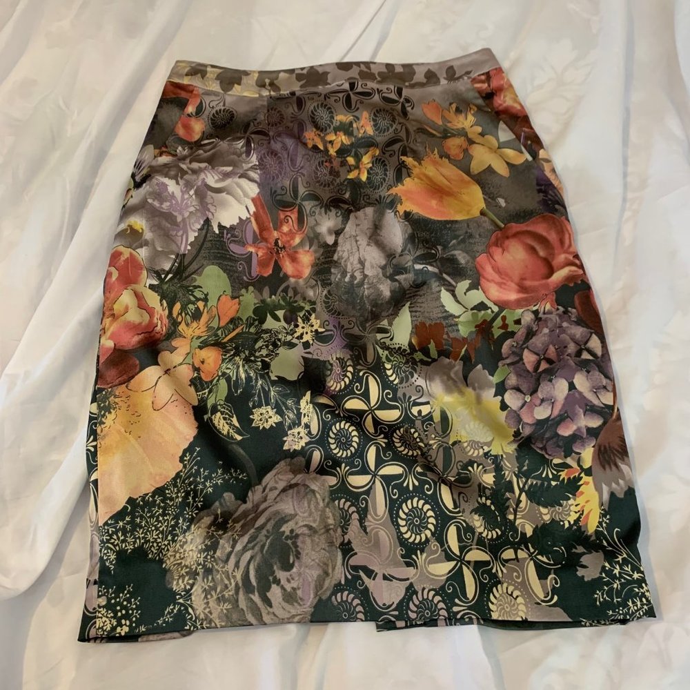 D Studio Floral Pencil Skirt Size 6